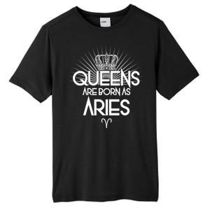 Queens Are Born As Aries Tall Fusion ChromaSoft Performance T-Shirt