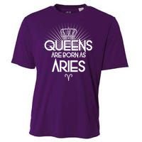 Queens Are Born As Aries Cooling Performance Crew T-Shirt