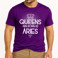 Queens Are Born As Aries Performance Shirt