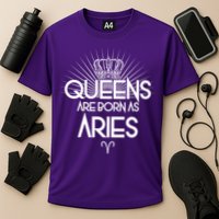 Queens Are Born As Aries Performance Shirt