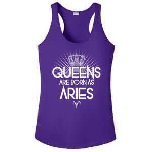 Queens Are Born As Aries Ladies PosiCharge Competitor Racerback Tank