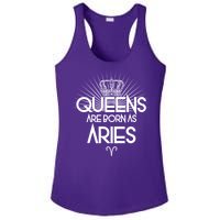 Queens Are Born As Aries Ladies PosiCharge Competitor Racerback Tank