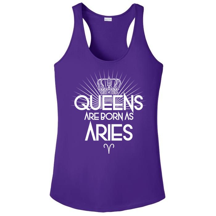 Queens Are Born As Aries Ladies PosiCharge Competitor Racerback Tank