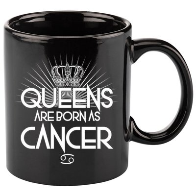 Queens Are Born As Cancer 11oz C Handle Ceramic Mug