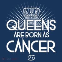 Queens Are Born As Cancer Premium T-Shirt