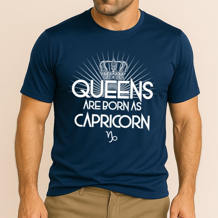 Queens Are Born As Capricorn Performance Shirt
