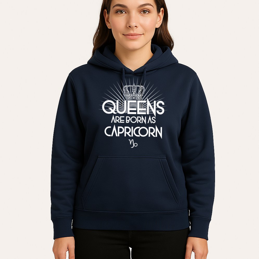 Queens Are Born As Capricorn Hoodie