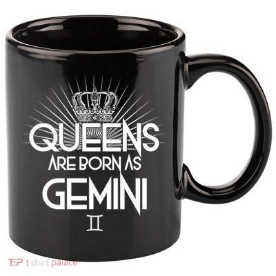 Queens Are Born As Gemini 11oz C Handle Ceramic Mug