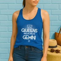 Queens Are Born As Gemini Womens Tank Top