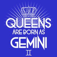 Queens Are Born As Gemini Women's V-Neck T-Shirt