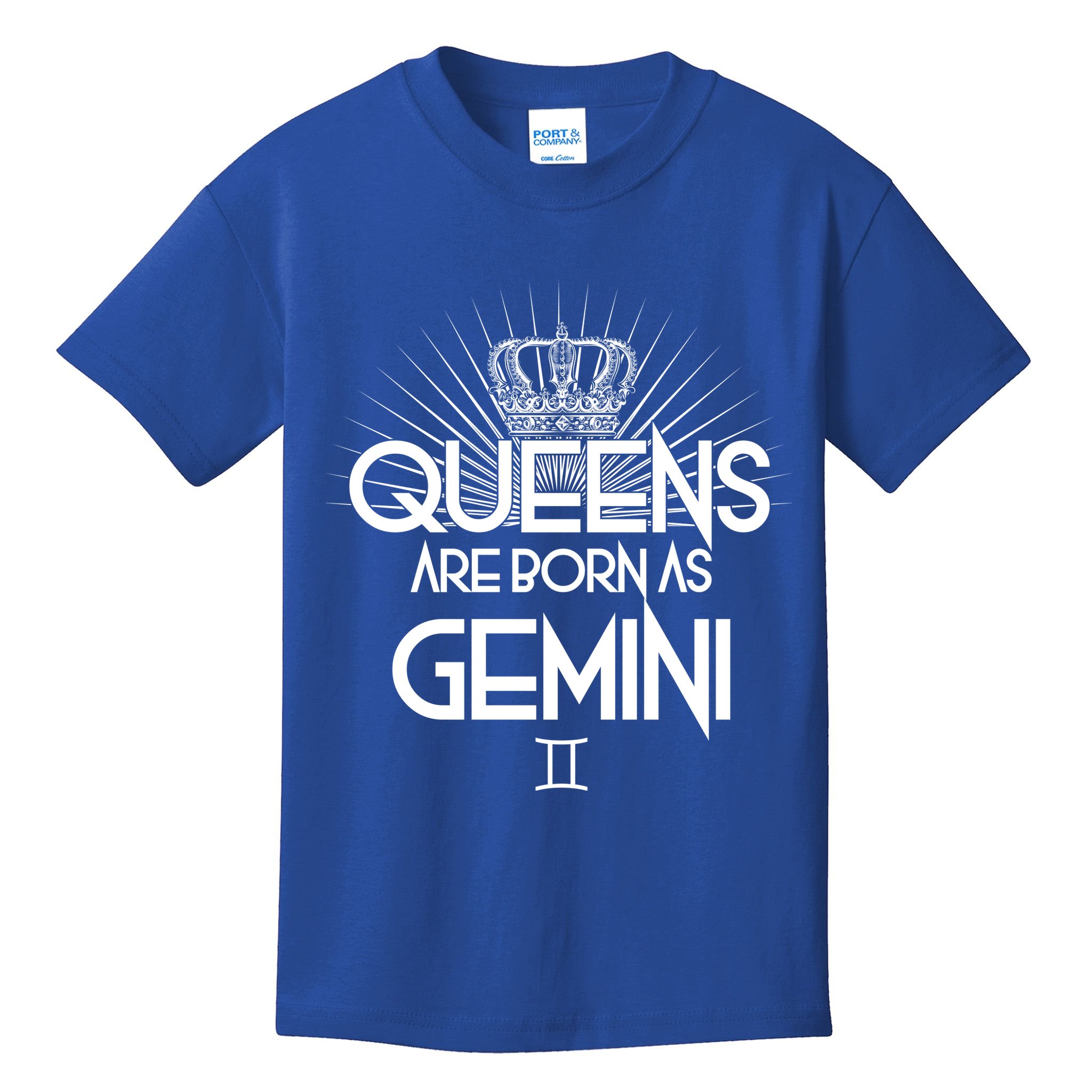 Queens Are Born As Gemini Kids T-Shirt