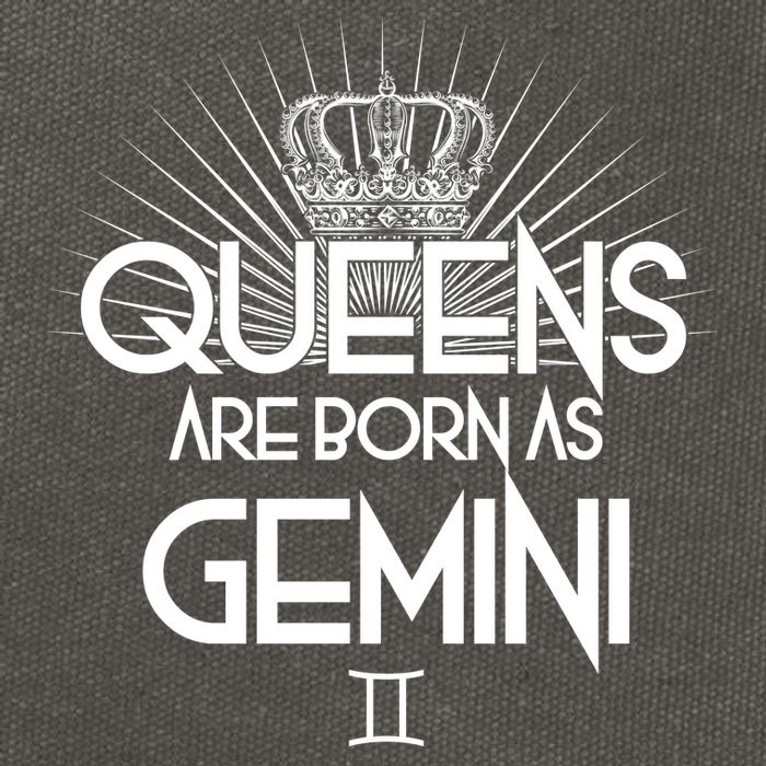 Queens Are Born As Gemini Cotton Canvas Backpack