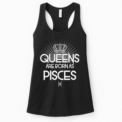 Queens Are Born As Pisces Womens Tank Top