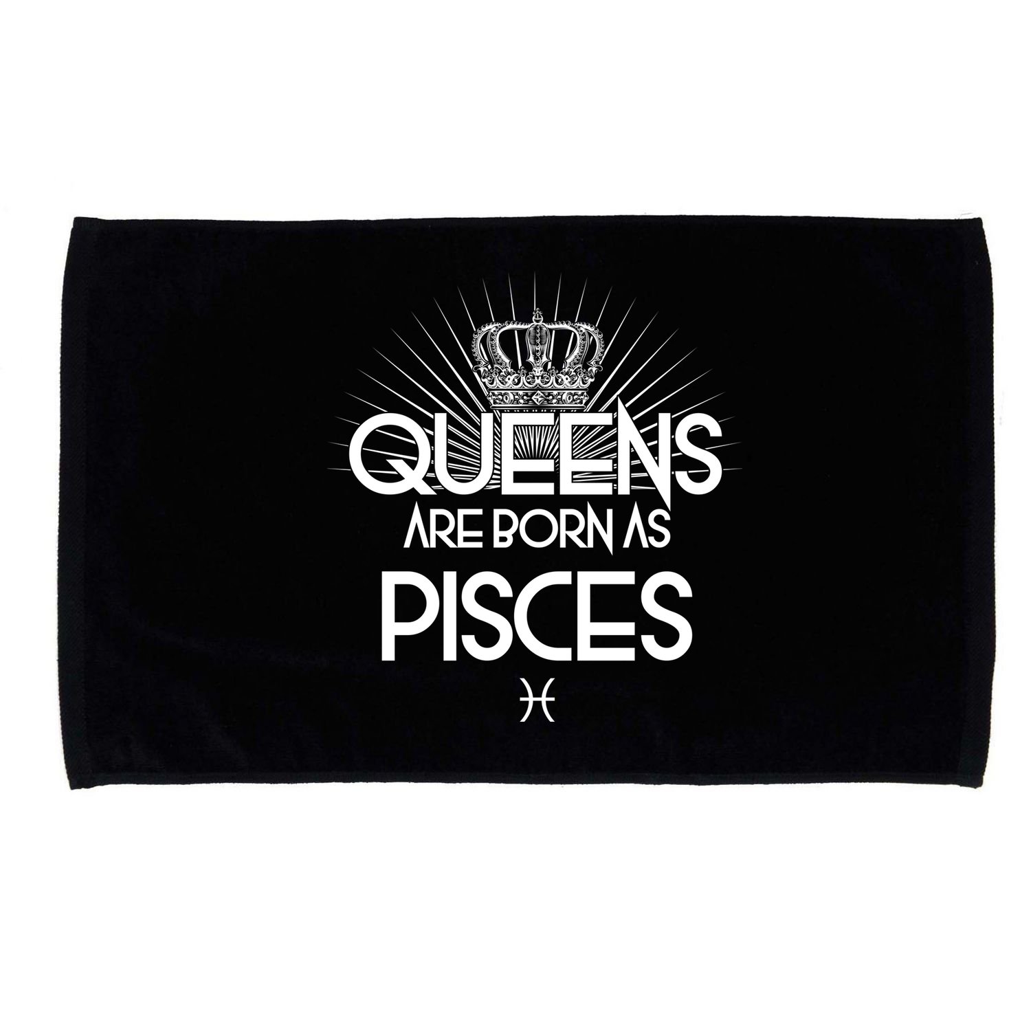 Queens Are Born As Pisces Microfiber Hand Towel