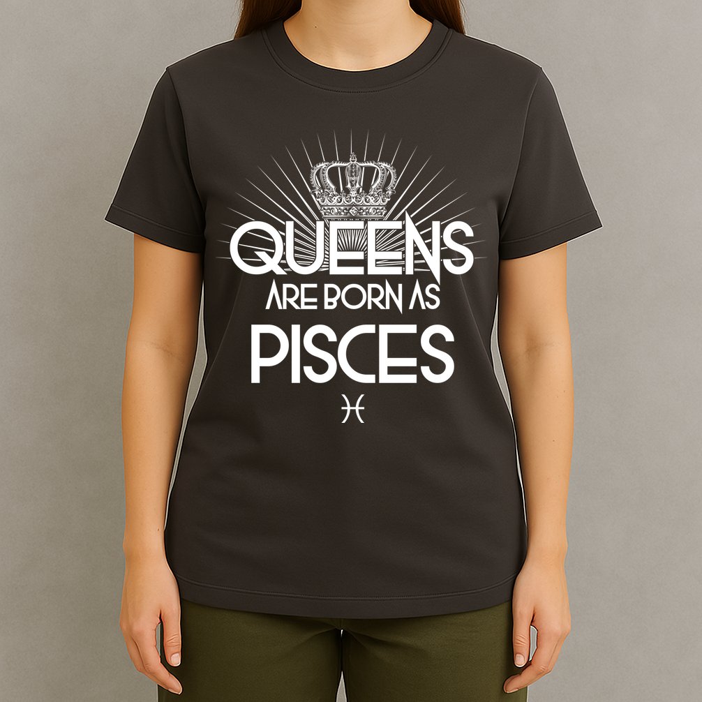 Queens Are Born As Pisces T-Shirt