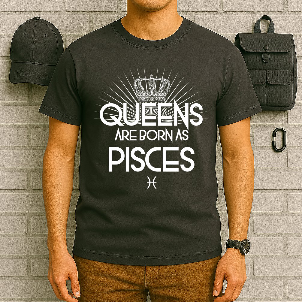Queens Are Born As Pisces T-Shirt