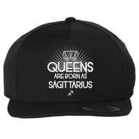 Queens Are Born As Sagittarius Wool Snapback Cap