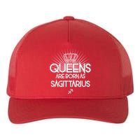 Queens Are Born As Sagittarius Yupoong Adult 5-Panel Trucker Hat