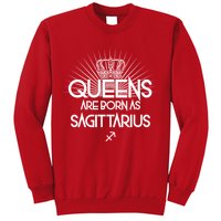 Queens Are Born As Sagittarius Sweatshirt
