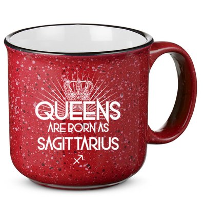 Queens Are Born As Sagittarius 15oz Campfire Ceramic Mug