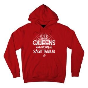 Queens Are Born As Sagittarius Tall Hoodie