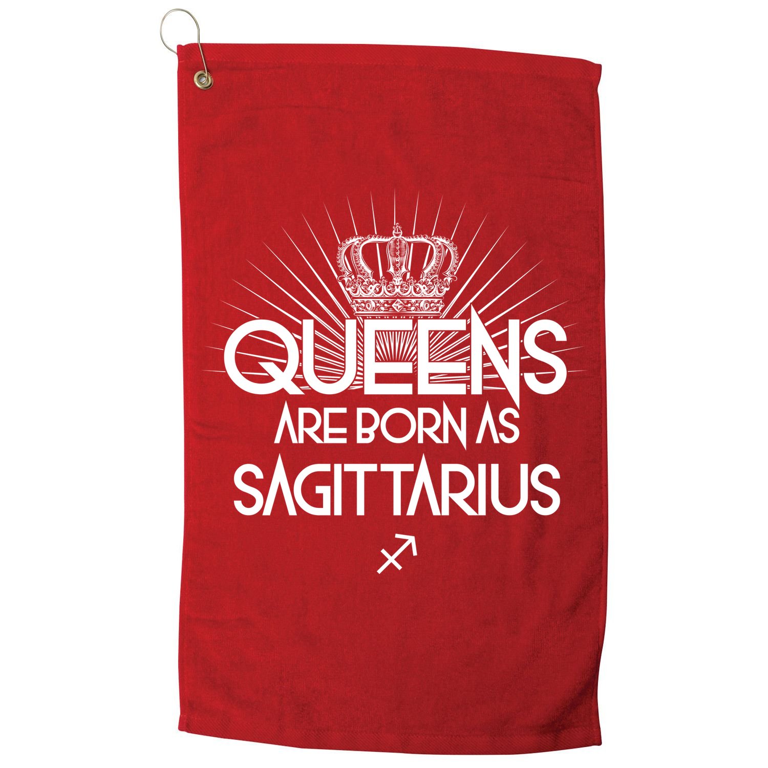 Queens Are Born As Sagittarius Golf Towel