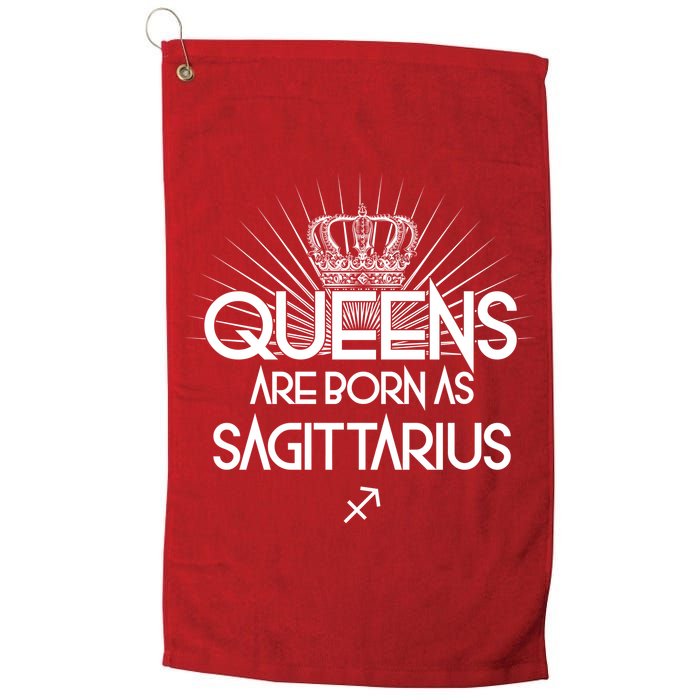 Queens Are Born As Sagittarius Golf Towel