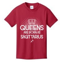 Queens Are Born As Sagittarius Kids T-Shirt