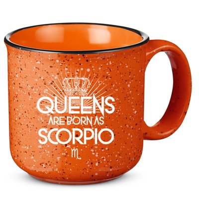 Queens Are Born As Scorpio 15oz Campfire Ceramic Mug
