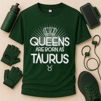 Queens Are Born As Taurus Performance Shirt