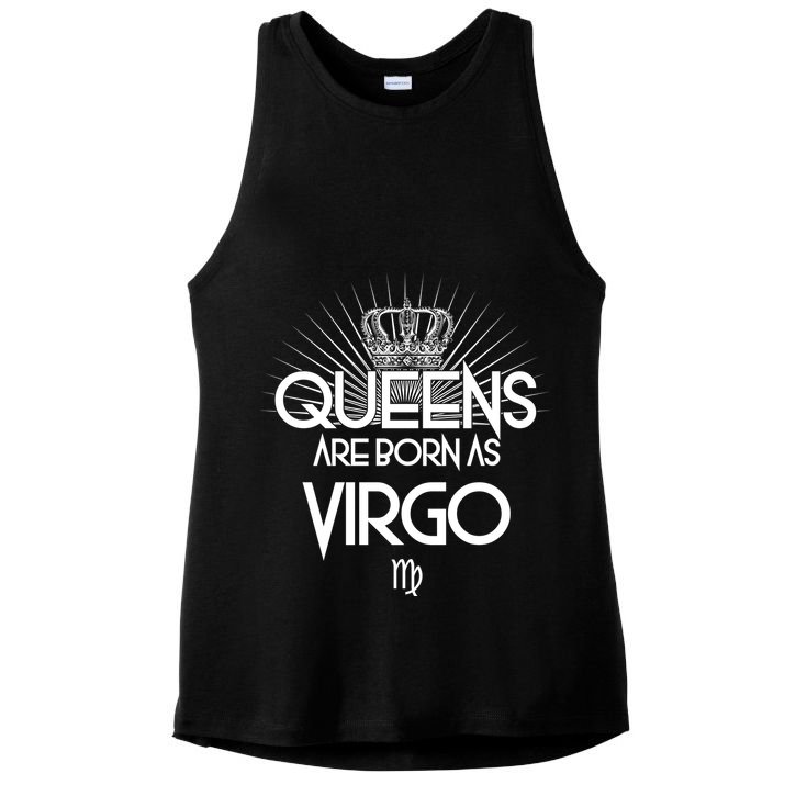 Queens Are Born As Virgo Ladies PosiCharge Tri-Blend Wicking Tank