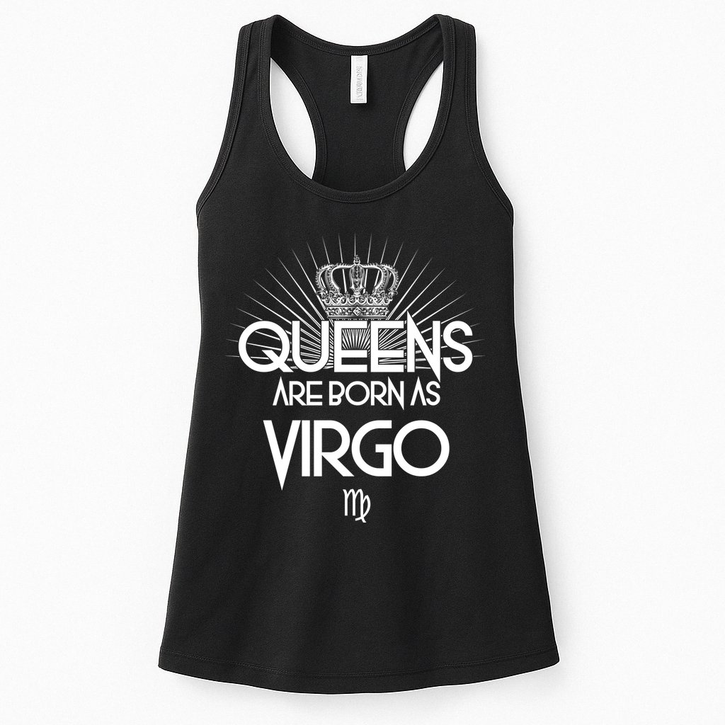 Queens Are Born As Virgo Womens Tank Top
