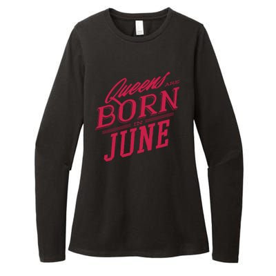 Queens Are Born In June Womens CVC Long Sleeve Shirt