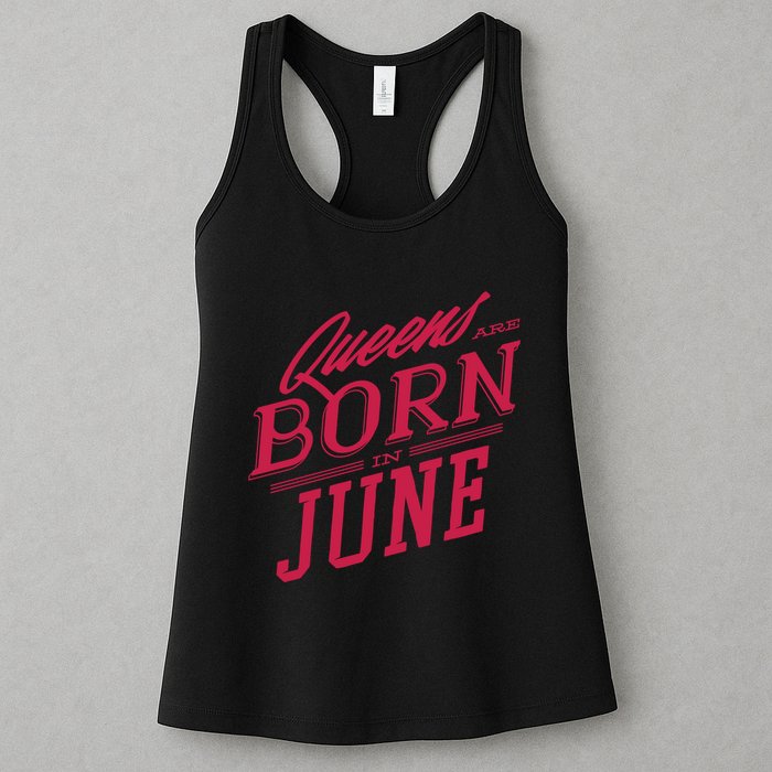 Queens Are Born In June Womens Tank Top