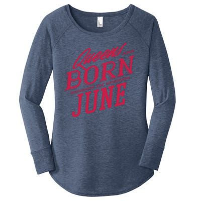 Queens Are Born In June Women's Perfect Tri Tunic Long Sleeve Shirt