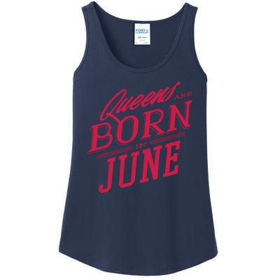 Queens Are Born In June Ladies Essential Tank