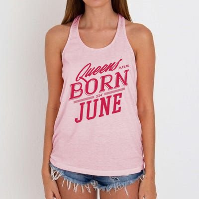 Queens Are Born In June Women's Knotted Racerback Tank