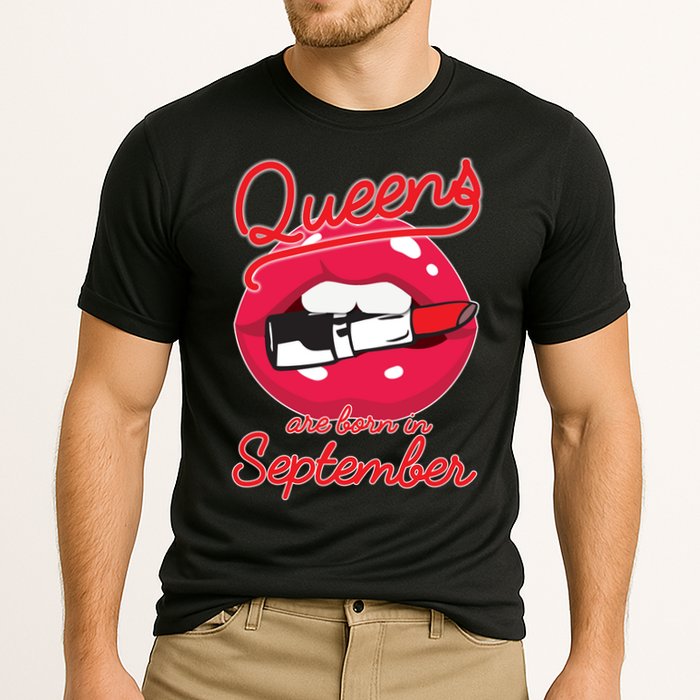 Queens Are Born in September Lipstick Cooling Performance Crew T-Shirt