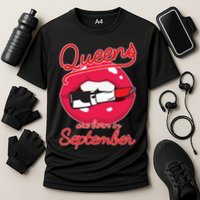 Queens Are Born in September Lipstick Cooling Performance Crew T-Shirt