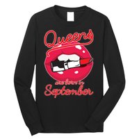 Queens Are Born in September Lipstick Long Sleeve Shirt