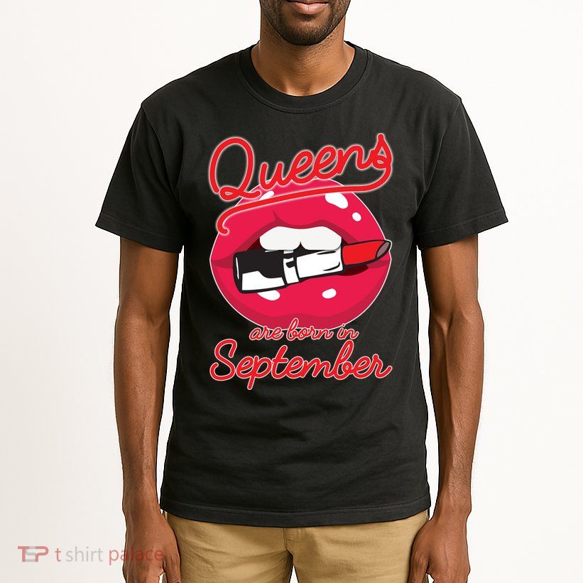 Queens Are Born in September Lipstick Tall T-Shirt