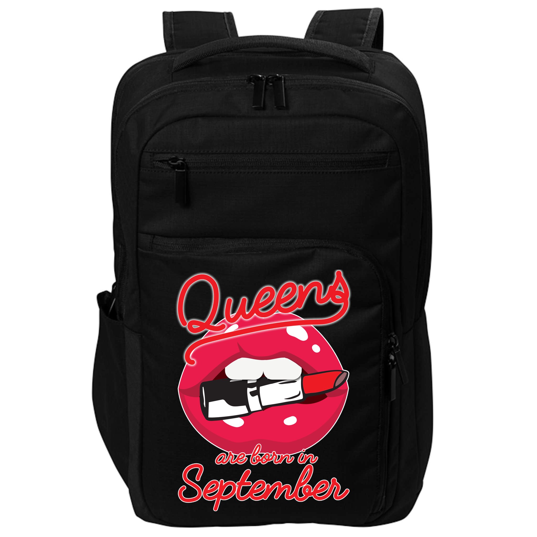 Queens Are Born in September Lipstick Impact Tech Backpack