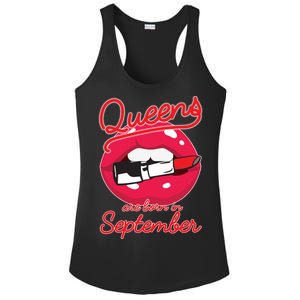 Queens Are Born in September Lipstick Ladies PosiCharge Competitor Racerback Tank