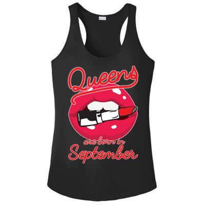 Queens Are Born in September Lipstick Ladies PosiCharge Competitor Racerback Tank