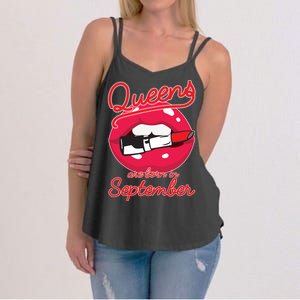 Queens Are Born in September Lipstick Women's Strappy Tank