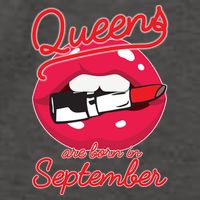 Queens Are Born in September Lipstick Vector Backpack