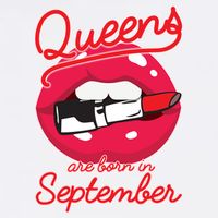 Queens Are Born in September Lipstick Garment-Dyed Sweatshirt