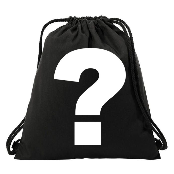 Question Mark Logo Drawstring Bag