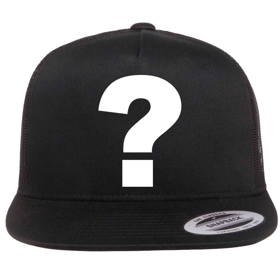 Question Mark Logo Flat Bill Trucker Hat