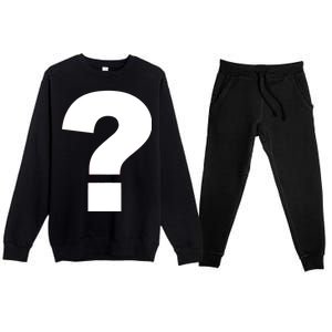 Question Mark Logo Premium Crewneck Sweatsuit Set